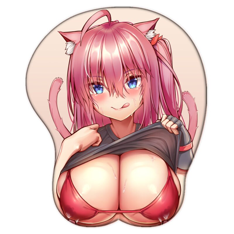 Anime Mouse Pad Tifa VTuber Hololive Gaming Kawaii Girl Gamer 3D Silica Gel Wrist Rest Sexy Boobs Mousepad Desks Oppai Mat Pad