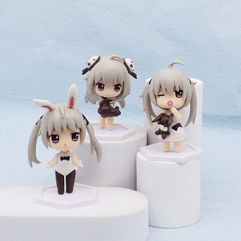 6Pcs Anime Yosuga No Sora Action Figure Kasugano Sora Q Ver Kawaii Girl Kasugano Dome Doll PVC Collectible Model Toy Gift