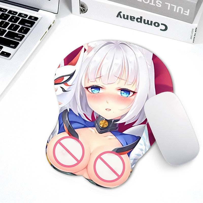 Azur Lane Creative Cartoon Anime Sexy Beauty Mouse Pad silicone 3D Breast Mousepad Wrist Rest Chest Mouse Mat tapis de souris