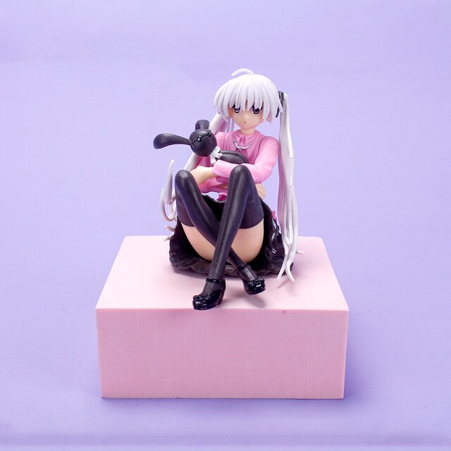 11CM Kasugano Sora Anime In solitude Figure 2Styles Sexy Pleated Skirt Holding Rabbit Seated Model Toys Children PVC Gift Doll