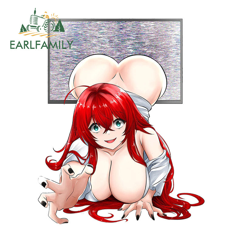 Hentai anime sticker 13cm for NSFW Rias Gremory Car Sticker Zero Two Sexy Air Conditioner Decal Hentai Anime Car Accessories Funny Decor