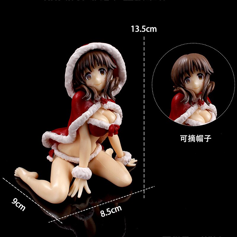 13cm Anime Asuna Soniko Sexy Girl Christmas Cape Bikini Action Figure PVC Collection Model Toy Computer Case Car Kid Gift