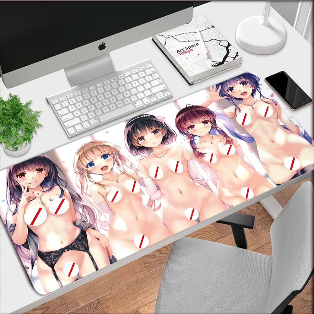 Busty Sexy Bikini Girl Anime Mouse Pad Laptop Gaming Accessories Keyboard Carpet Computer Desktop Gamer Large Mouse Pad Desk Mat