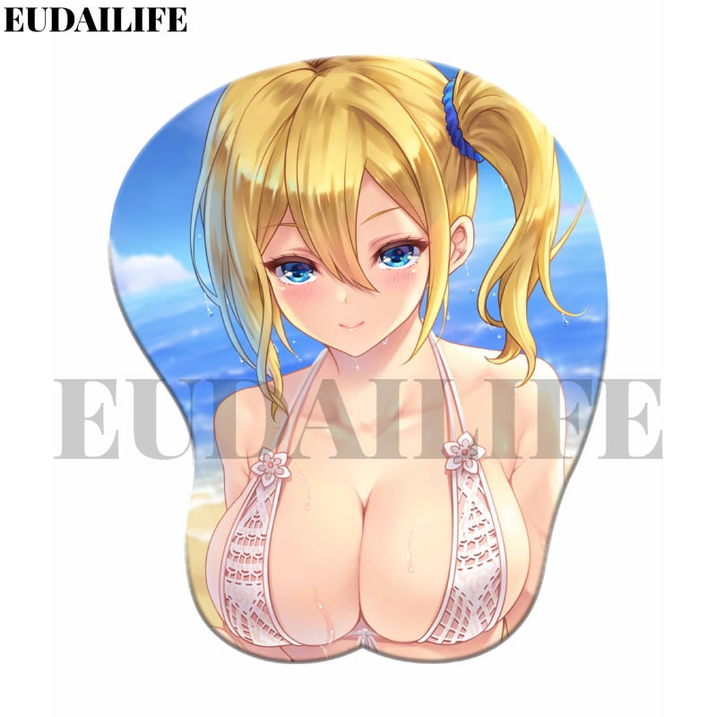 Anime Kaguyasama Love Is War 3D Hand Wrist Rest Mouse Pad Mousepad Silicone Breast Oppai Soft Mouse Mat Office Work Otaku