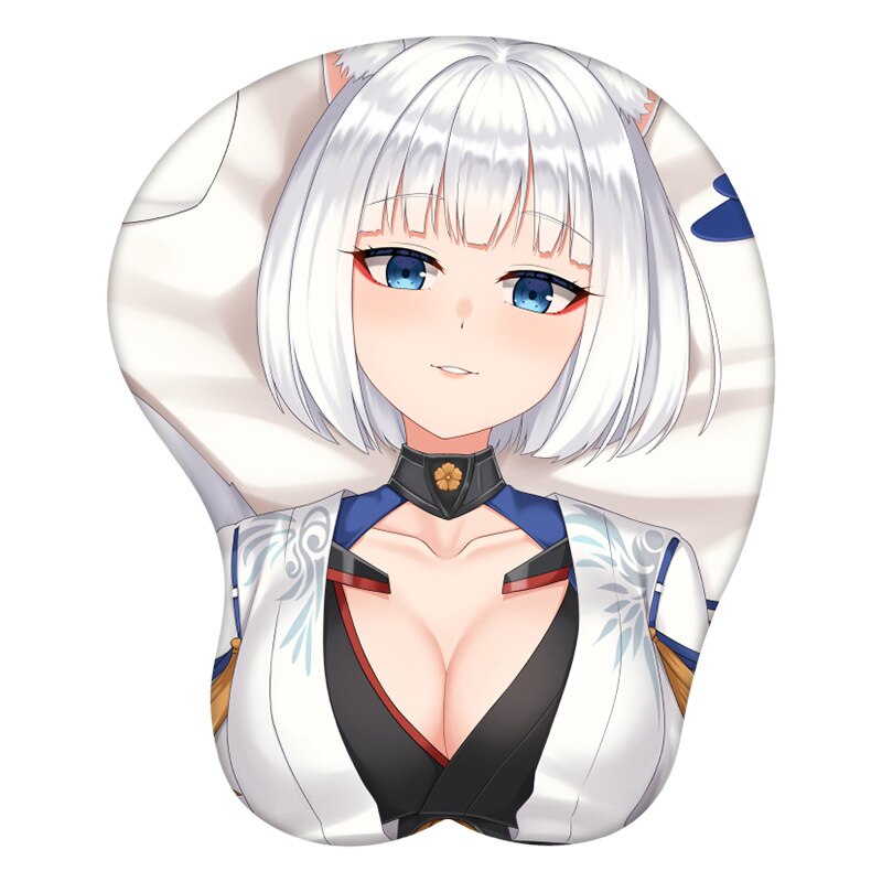 3D Mouse Pad Kaga Azur Lane Anime Wrist Rest Silicone Sexy Creative Gaming Mousepad Mat