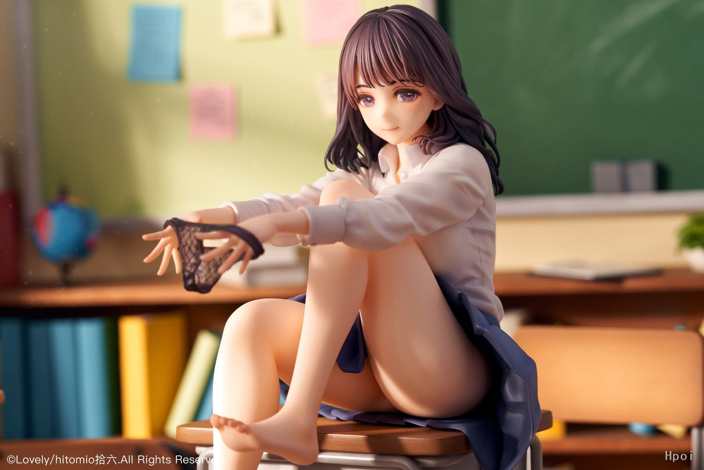 24CM Anime Wind Blown After Class Sexy Girl Figure Pvc Action Figure toys Hentai model doll gift