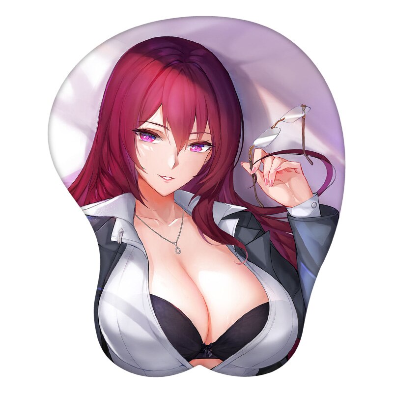 Tapis de souris 3D Fate/Stay Night Scathach Repose-poignet Anime Tapis de souris de jeu créatif en silicone