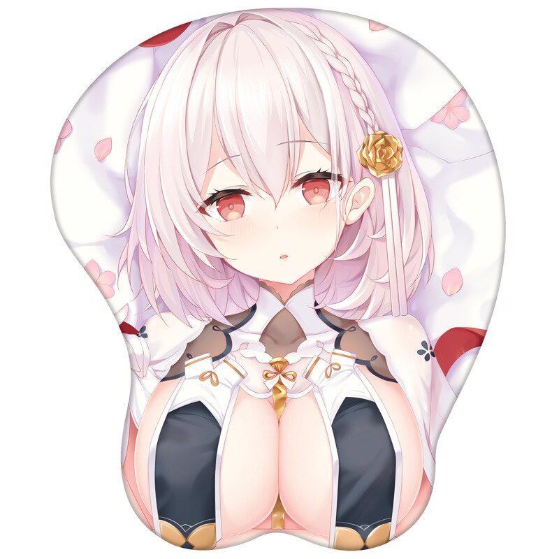 Sexy 3D Stereo Mouse Pad with Wrist Anime SPY X Family Azur Lane Sakurajima Mai Silicone Soft Mouse Mat Computer Gaming Pads