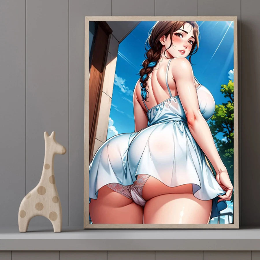 Art mural sur toile de beauté sexy et chaude, affiche sur toile de fille en bikini, affiche d'impression d'anime de dessin animé pour la décoration de la maison du salon sans cadre