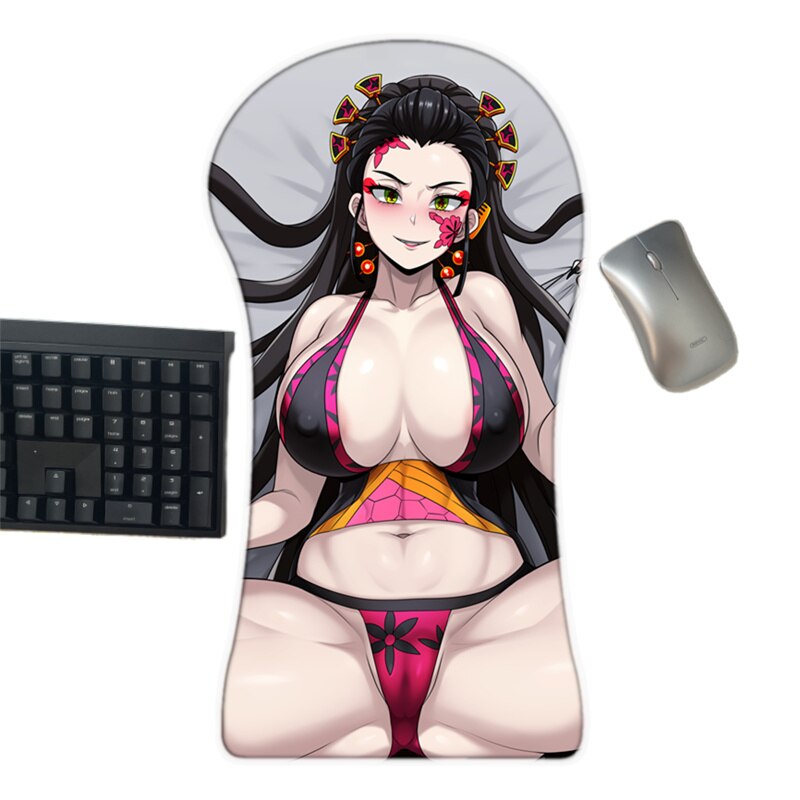 Kimetsu No Yaiba Daki Sexy Hentai Japanese Anime Mat 3D Whole Body Large Mouse Pad Arm Wrist Rest Oppai Ass Vagina MousePad