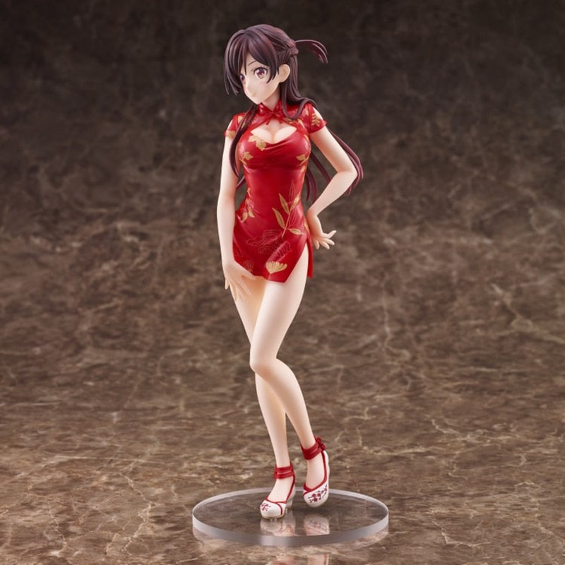 Anime Rental Girlfriend Figure Ichinose Chizuru Cheongsam Girl Action Figure Mizuhara Chizuru Collection PVC Model Doll Kids Toy