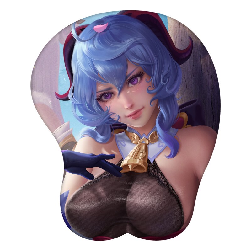 3D Mouse Pad Ganyu Genshin Impact  Anime Wrist Rest Silicone Sexy Creative Gaming Mousepad Mat