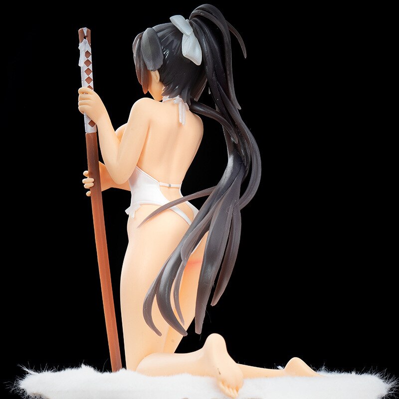 19CM IJN Takao Japan Anime Azur Lane Figure IJN Takao Sexy Swimsuit Kneeling Beach Doll Model PVC Gift Toys Collection Ornament