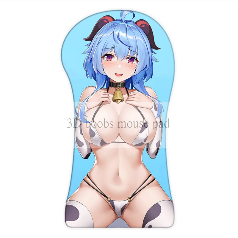 Sexy 3D Whole Body Large Mouse Pad Genshin Impact Ganyu Creative Arm Wrist Rest Anime Ass Oppai Vagina Mousepad