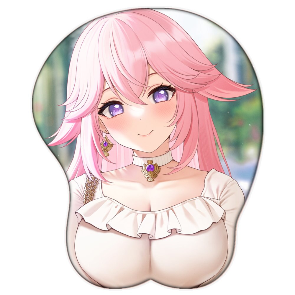 Yae Miko Genshin Impact Gaming Anime Sexy Mouse Pad Cute Manga Breast Wrist Rest 3D Oppai Silicone Gel Desk Mat Gamer Mousepad