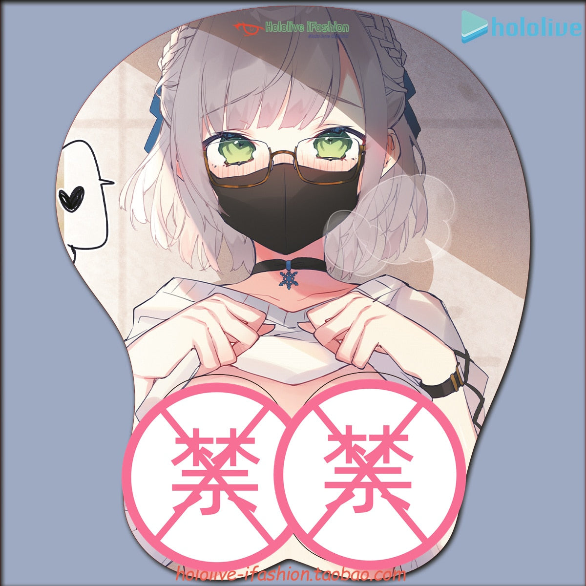 Shirogane Noel Sexy 3D Mousepad Vtuber hololive Hand Wrist Rest Mouse Pad Mousepad Silicone Breast Oppai Soft Mouse Mat Otaku