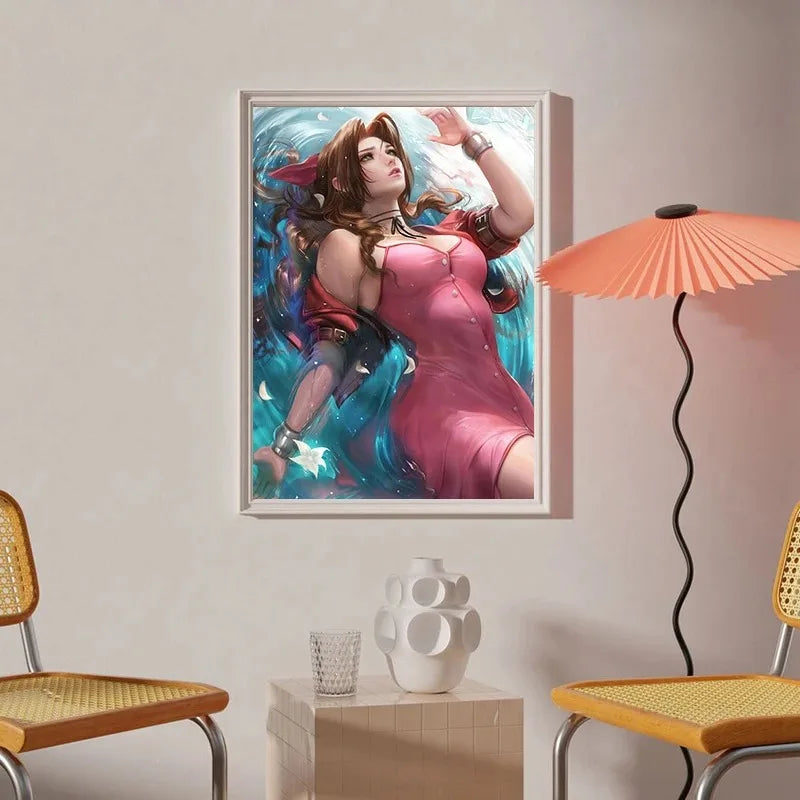 Final Fantasy Sexy Girl Tifa Anime Aerith Akeno Franxx Poster Canvas Painting Modern Art Pictures for Living Room Home Decora