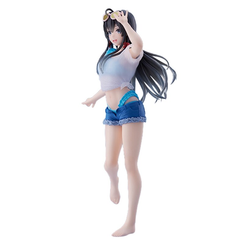 Véritable 18CM Anime Ma Jeunesse Comédie Romantique Est Mauvaise Yukinoshita Yukino Figure PVC Debout Manches Courtes Maillot De Bain Modèle Jouets