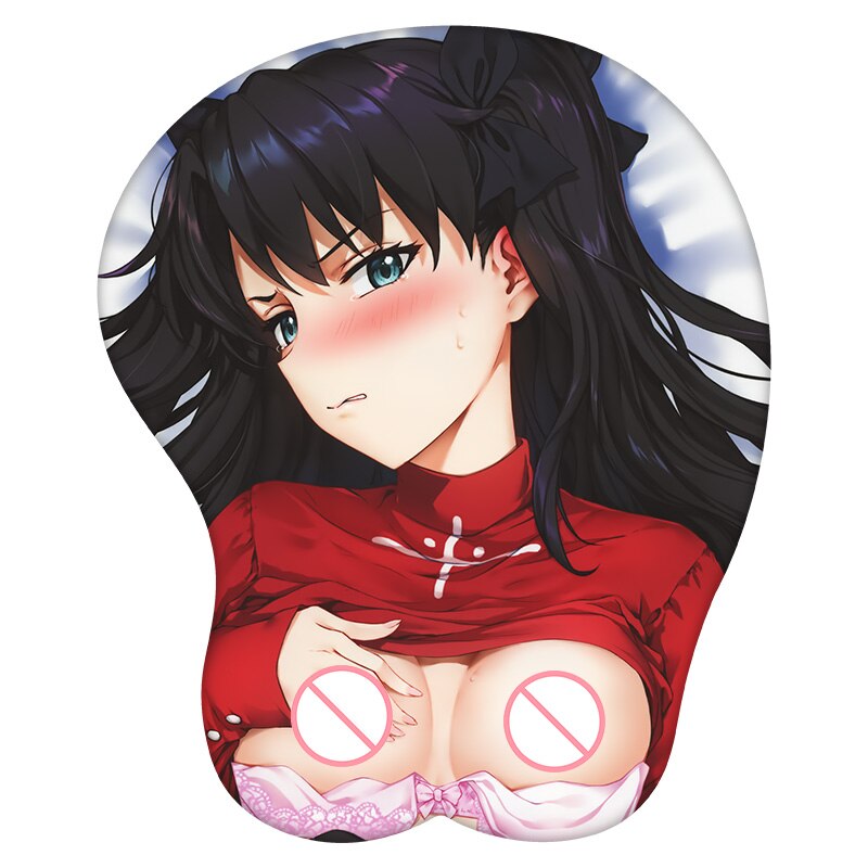 Anime 3D Mouse Pad Tohsaka Rin Fate/Staynight Wrist Rest Silicone Sexy Creative Gaming Mousepad Mat