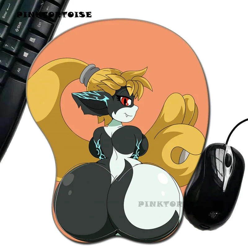 Anime Sexy Mouse Pad Mr Snake Silicone 3D Breast Pad Silicone Wrist Rest Anime Mousepad Chest Mouse Hand PC Office Mouse Pads