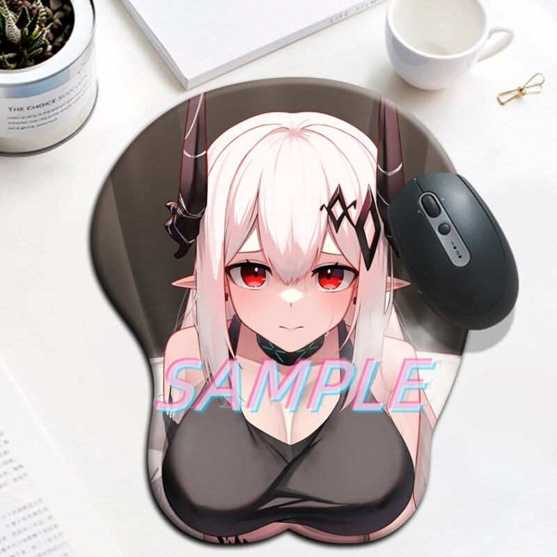 Mudrock Arknights 3D Oppai Mouse Pad Gamer Sexy Girl Big Anime Cute Wrist Rest Silicone Boobs Gel Mat Mousepad