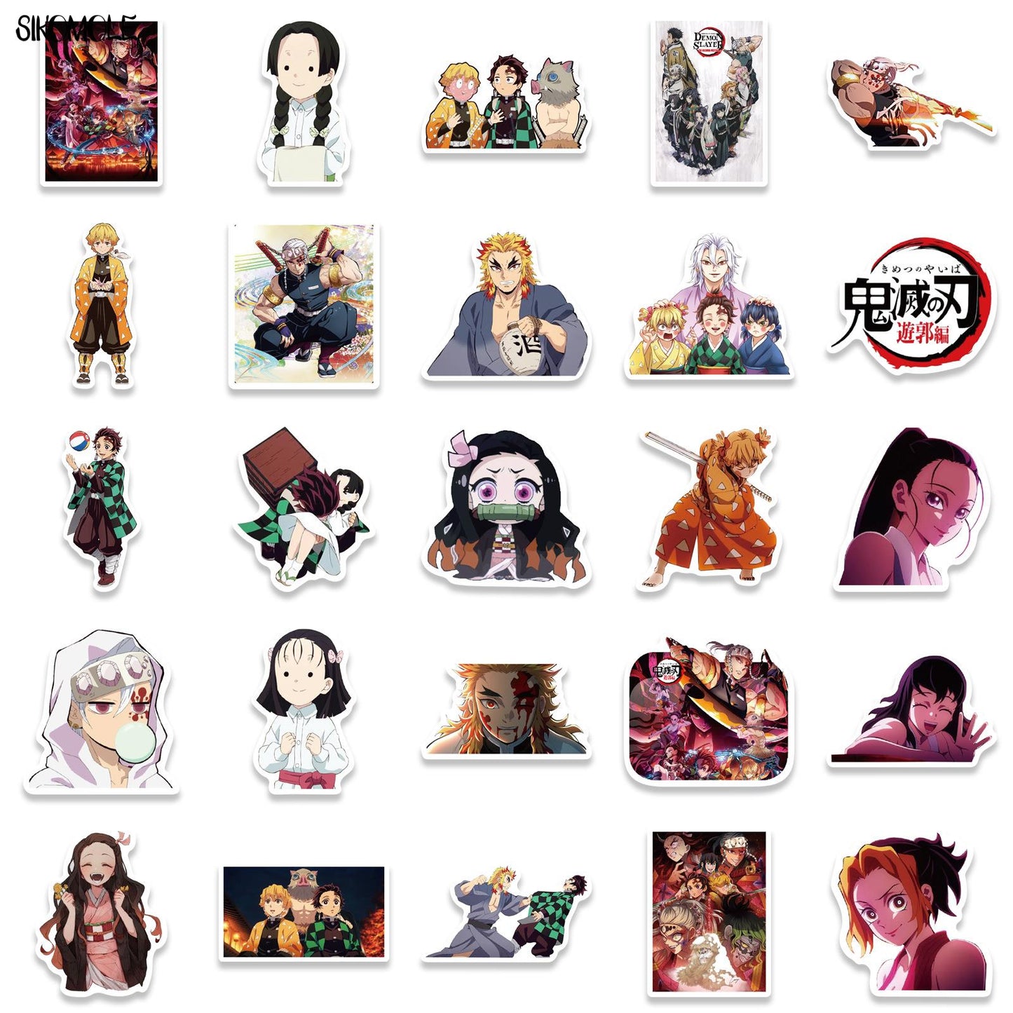 10/30/50PCS Anime Kimetsu no Yaiba: Yuukaku-hen Stickers Demon Slayer Guitar Luggage Suitcase DIY Classic Toys Decals Sticker F5