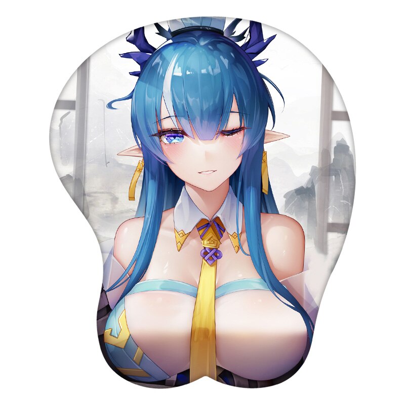 3D Mouse Pad Ling Arknights Anime Wrist Rest Silicone Sexy Creative Gaming Mousepad Mat