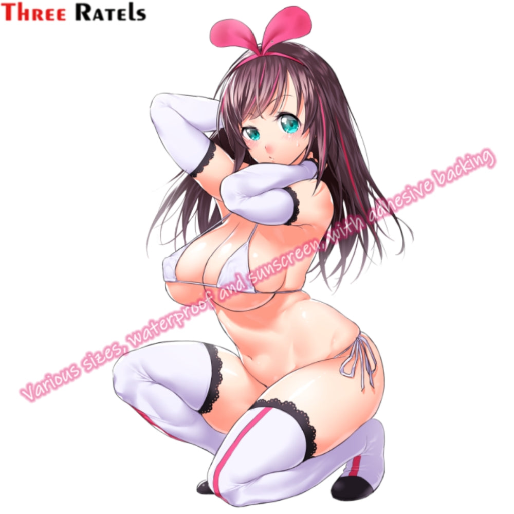 Three Ratels H624 Haramura Nodoka Saki Sexy Anime Girsl Poster Adhesive Vinyl for Car Accessories for Bmw E87 Golf Supplies