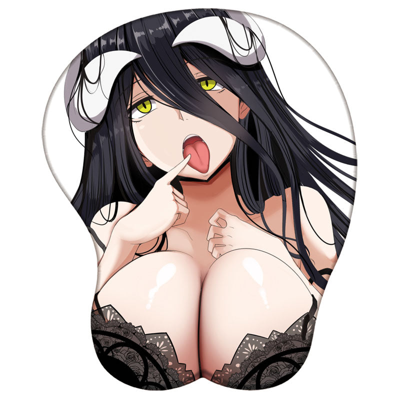 Anime Popular Female Lead Wrist Support Mousepad Albedo Mai Yumeko 3D Silicone Mouse Pad Megumin Sexy Oppai Wrist Rest MousePad