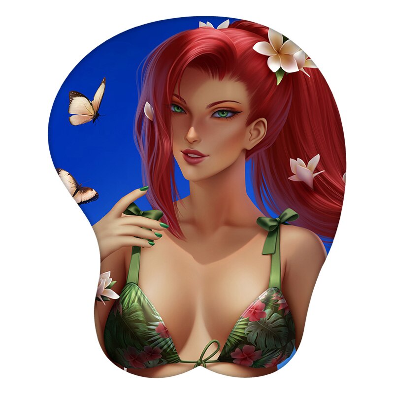 Poison Ivy 3D Mouse Pad Anime Wrist Rest Silicone Creative Gaming Mousepad Mat