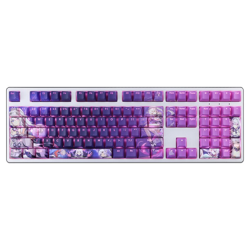 108 Keys/set Honkai Impact 3 Kiana Kaslana Herrscher of Finality Keycap PBT Dye Sub Backlit Keycaps Anime Gaming Key Caps