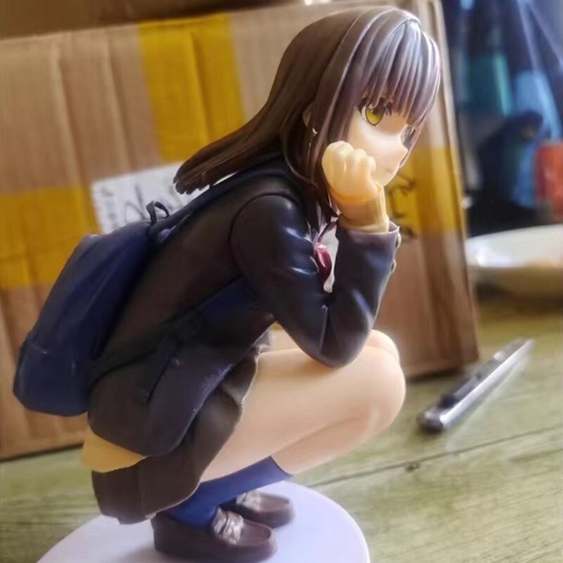 Ogiwara SAYU Figure Higehiro Hige Wo Soru Soshite Joshikousei Wo Hirou Anime Figurine PVC Statue Model Collectible Doll Toy Gift