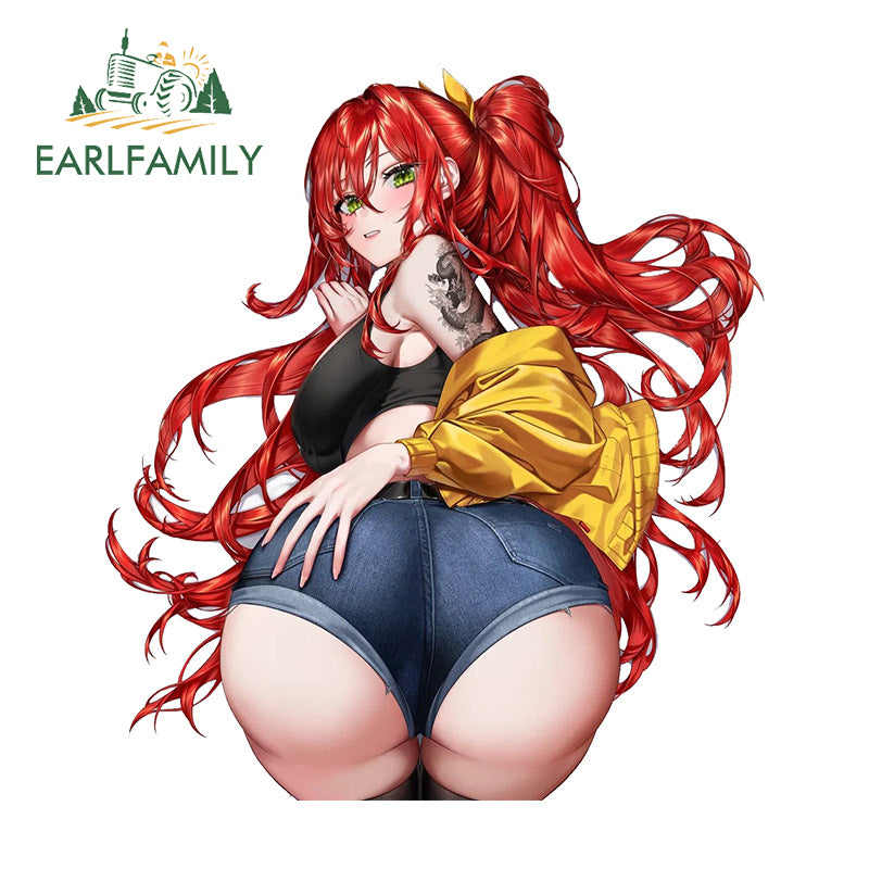 Hentai anime sticker 13cm x 11.7cm for Tattoo Hololive Sexy Anime Fanart Car Sticker Big Booty Ass Decal Car Accessories NSFW JDM Graphics