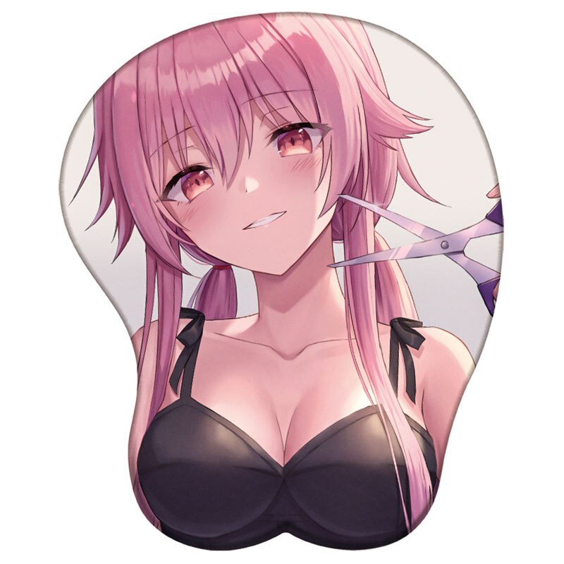 Anime Popular Female Lead Wrist Support Mousepad Albedo Mai Yumeko 3D Silicone Mouse Pad Megumin Sexy Oppai Wrist Rest MousePad