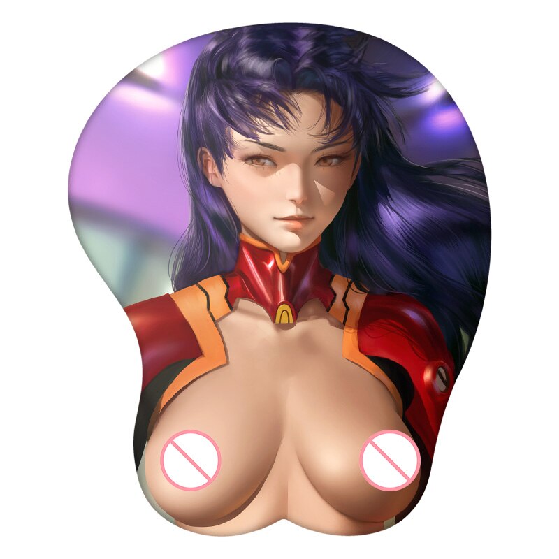 Katsuragi Misato 3D Mouse Pad Anime Wrist Rest Silicone Sexy Creative Gaming Mousepad Mat