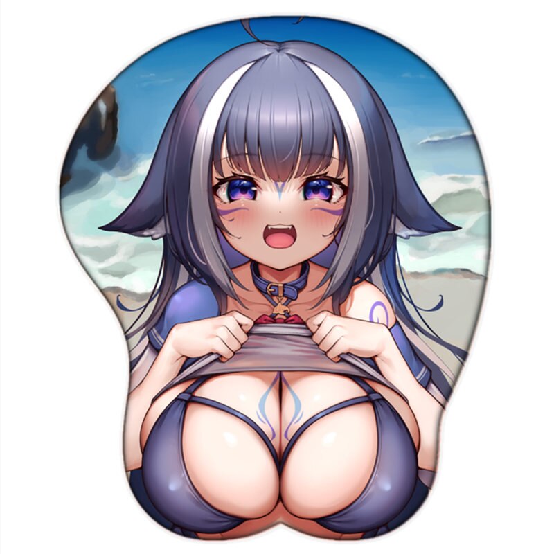 Anime Mouse Pad Tifa VTuber Hololive Gaming Kawaii Girl Gamer 3D Silica Gel Wrist Rest Sexy Boobs Mousepad Desks Oppai Mat Pad