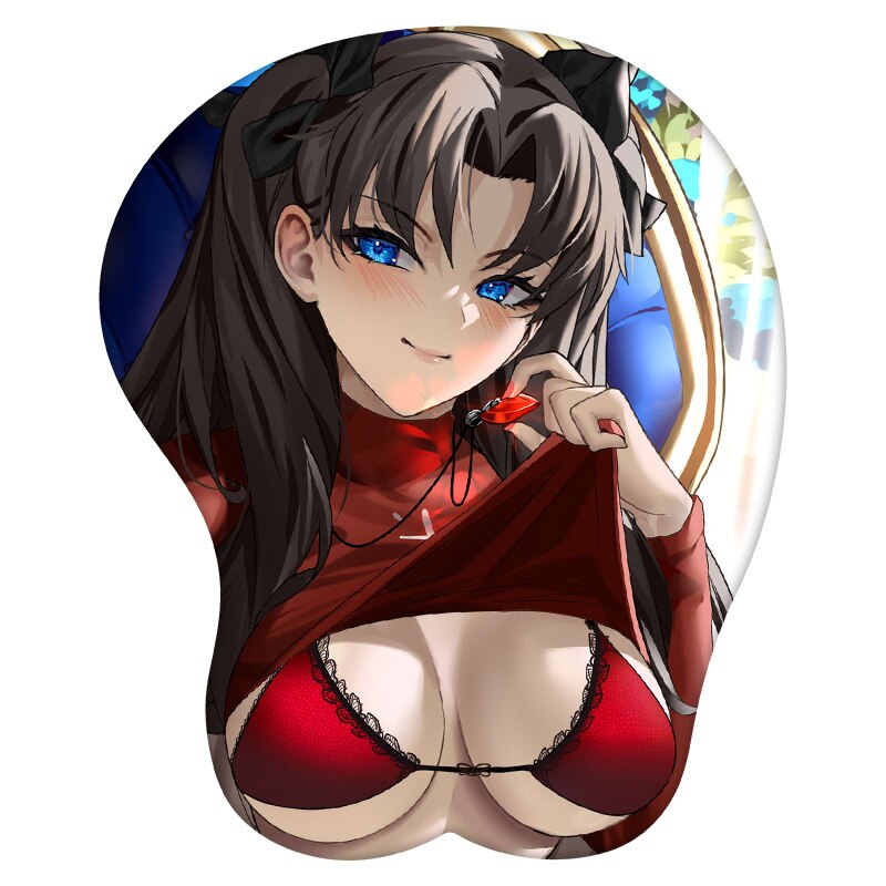 Anime 3D Mouse Pad Tohsaka Rin Fate/Staynight Wrist Rest Silicone Sexy Creative Gaming Mousepad Mat