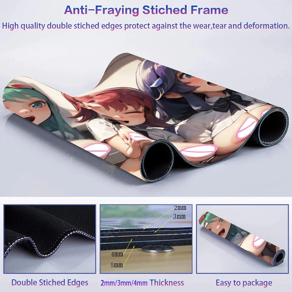 Tapis de souris avec seins et seins sexy Tapis de jeu Anime Poitrine Tapis de souris Hentai Poitrine Tapis de souris Nsfw Filles nues Butin Accessoires PC Jeux