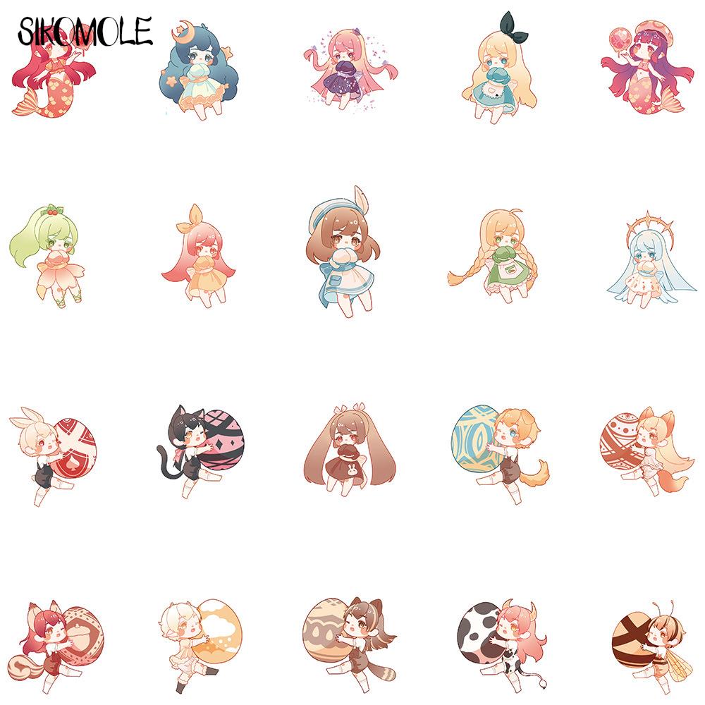 10/40pcs Version Q Cartoon Cute Little Girl Anime Stickers Kawaii DIY ...