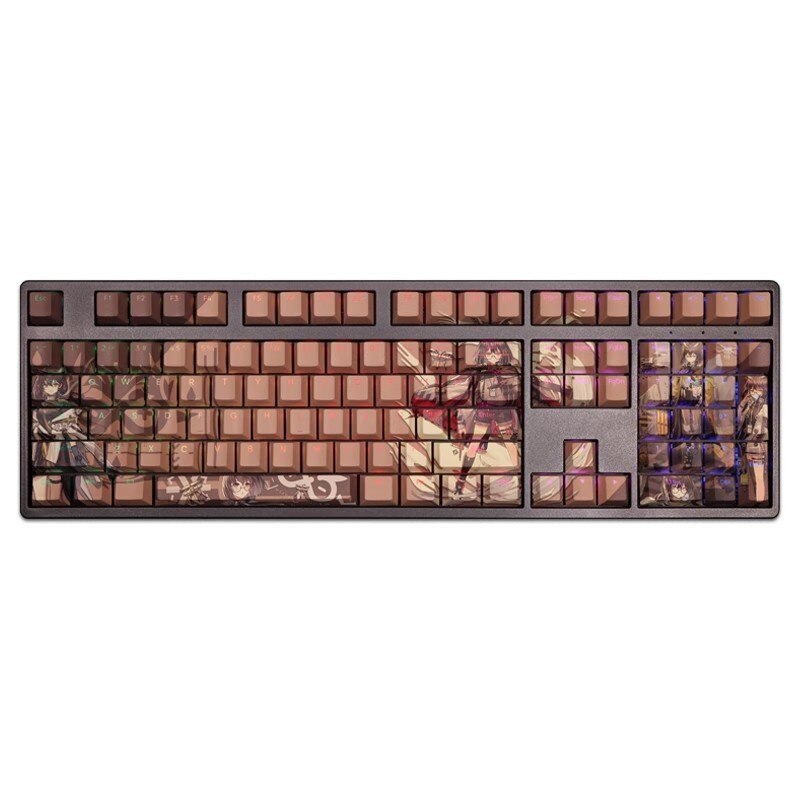 108 Keys/set Arknights Silence Keycap PBT Dye Sub Backlit Keycaps Cartoon Anime Gaming Key Caps For ANSI 61 87 104 108 Layouts