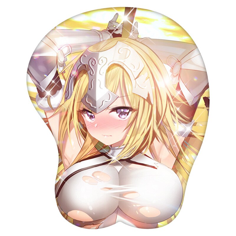 Anime 3D Mouse Pad Jeanne D&#39;arc- Fate/Staynight Wrist Rest Silicone Sexy Creative Gaming Mousepad Mat