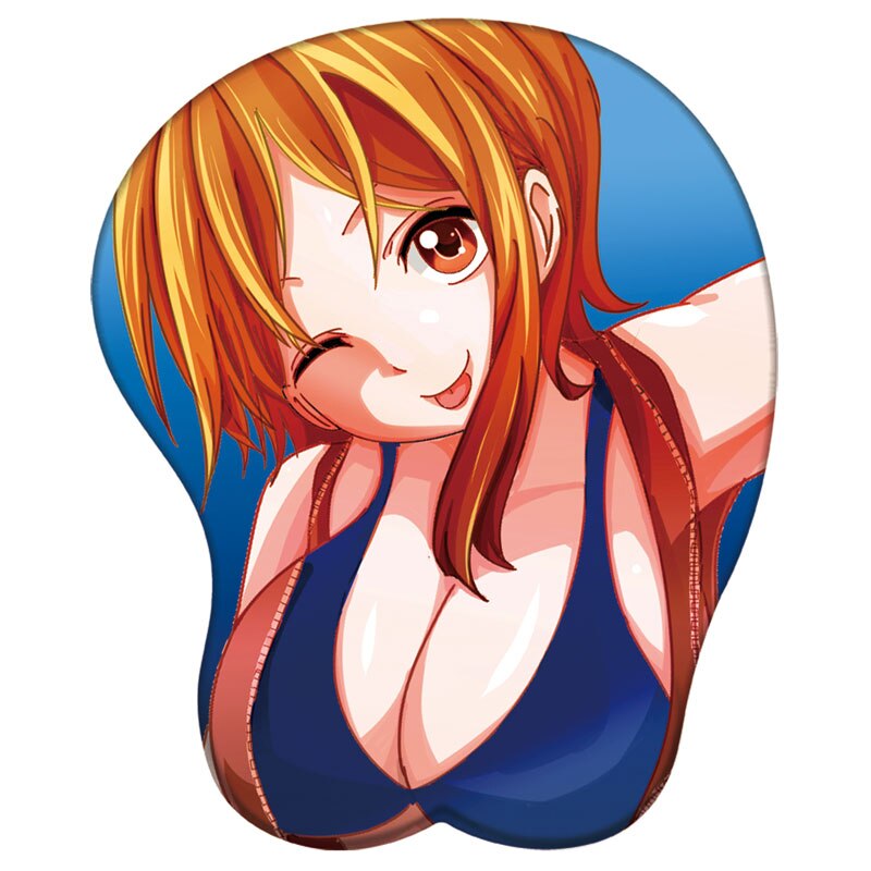 Anime One Piece 3D Wrist Support Mouse Pad Nami Robin Uta Hancock Yamato Silicone Mousepad Sexy Chest 3D Wrist Rest Mouse Mat