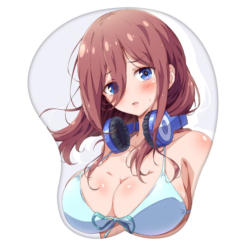 3D Mouse Pad Nakano Miku The Quintessential Quintuplets Anime Wrist Rest Silicone Sexy Creative Gaming Mousepad Mat