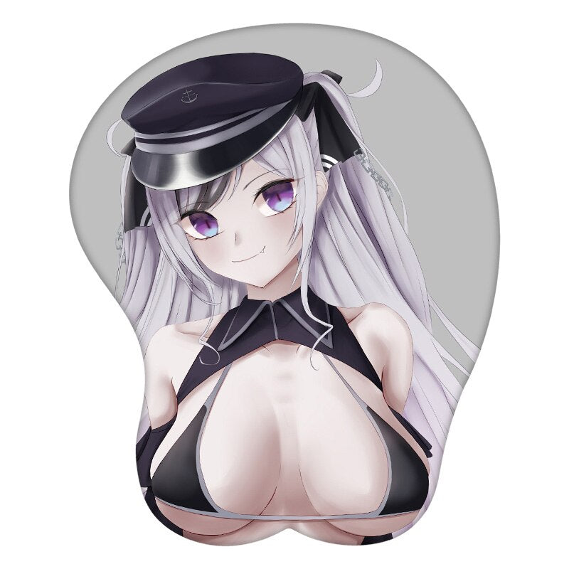 3D Mouse Pad Elbe Azur Lane Anime Wrist Rest Silicone Sexy Creative Gaming Mousepad Mat