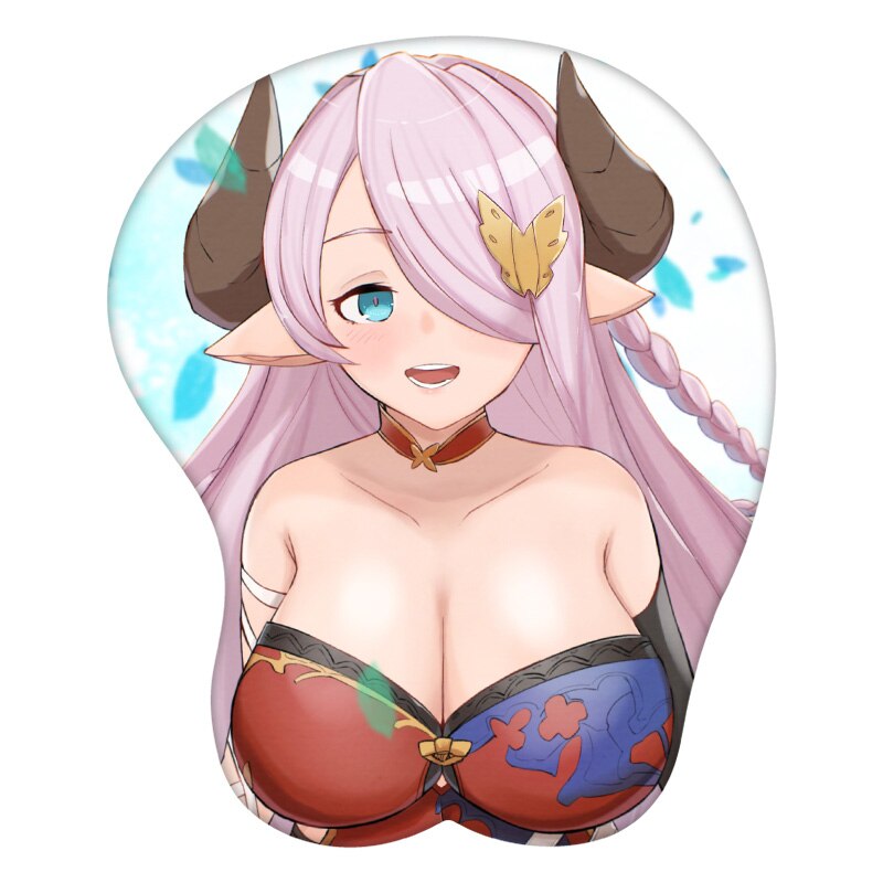 3D Mouse Pad Narmaya Narumeia Granblue Fantasy Anime Wrist Rest Silicone Sexy Creative Gaming Mousepad Mat