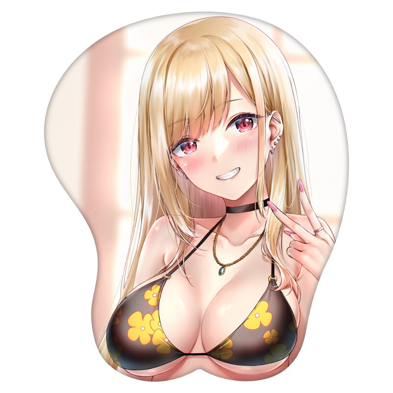 3D Mouse Pad Kitagawa Marin My Dress-Up Darling Anime Wrist Rest Silicone Sexy Creative Gaming Mousepad Mat