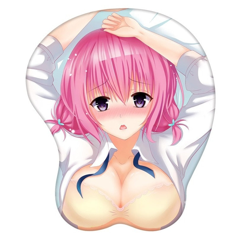 To LOVE Ru Momo Belia Deviluke 3D Hand Wrist Rest Mouse Pad Mousepad Silicone Breast Oppai Soft Mouse Mat Office Work Gift