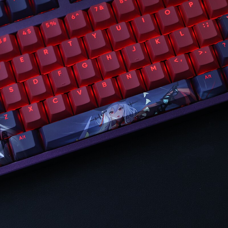 108 Keys PBT Dye Subbed Keycaps 2 Dimensional Cartoon Anime Gaming Key Caps Cherry Profile Backlit Keycap For Arknights Skadi