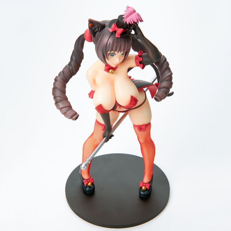 18cm Q-six Hentaii Anime Figure Burlesque Cat Belle Black Cat ver Action Figure Sexy Girl Figure Collectible Model Doll Toys