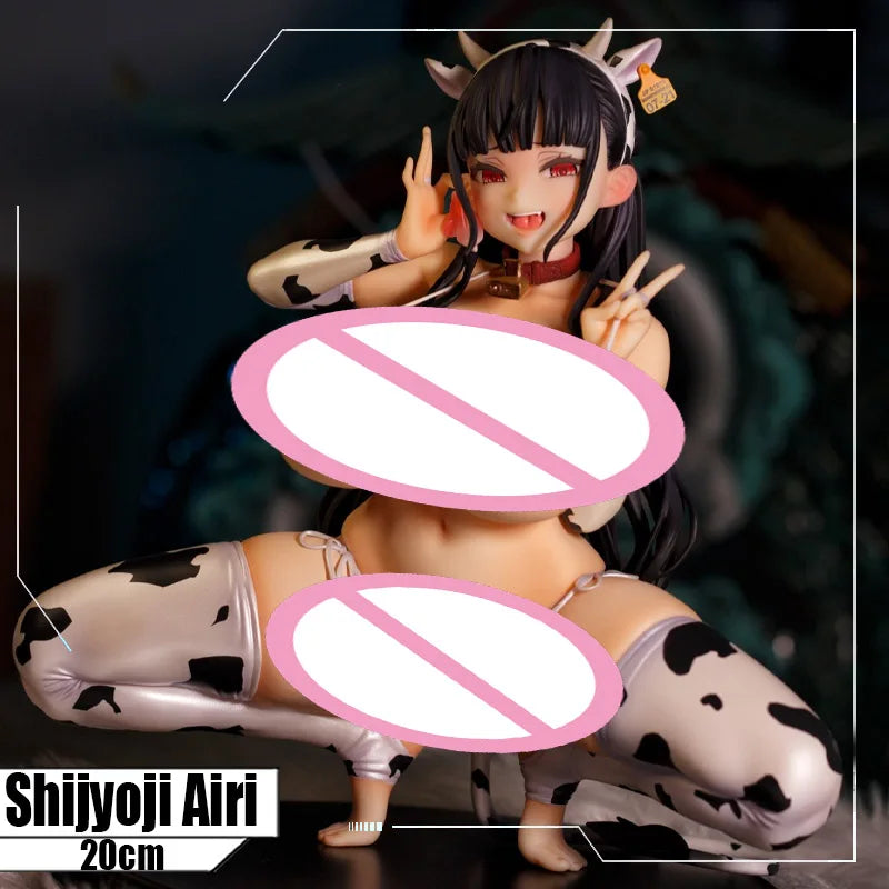 20cm NSFW Native FROG Original Shijyoji Airi 1/5 Sexy Cow Girl PVC Action Figures Adults Collection Model Toys Friends Gifts